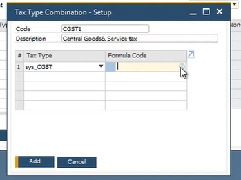 Fig 5. Add formula code for tax in SAP Business One